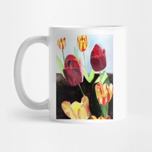 Tulips Fine Art Watercolor Painting Mug